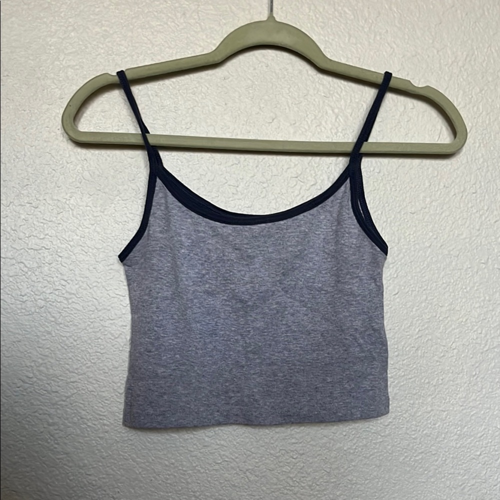 Gray Spaghetti Strap Brandy Tank